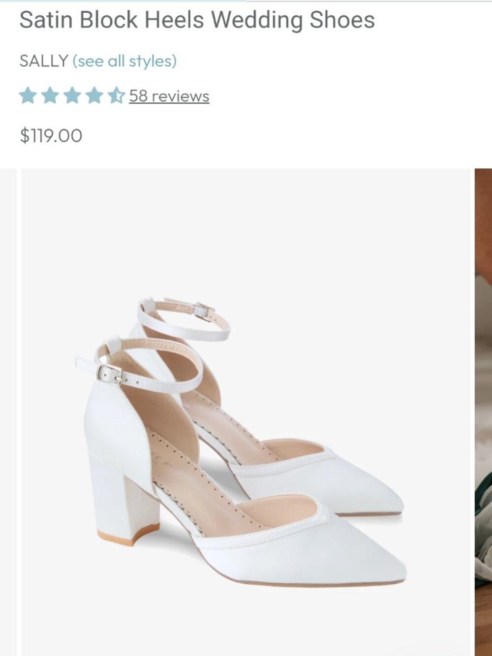 Kailee P Satin Block Heels Size 8